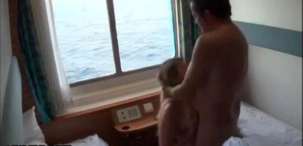  Blonde MILF gets doggystyled on a ship